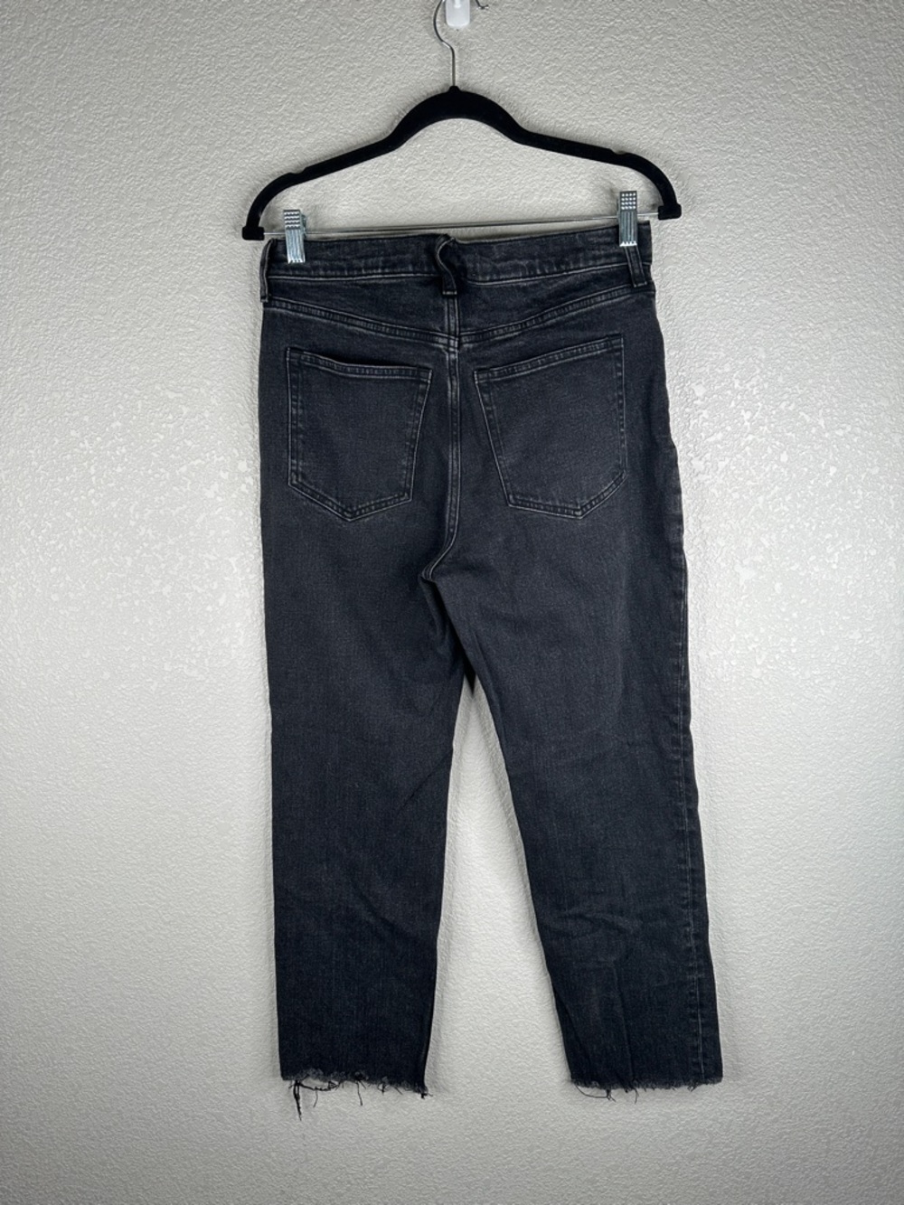 Abercrombie & Fitch Dark Wash Black The Ankle Straight‎ Ultra High Rise Size 29 - Picture 3 of 5